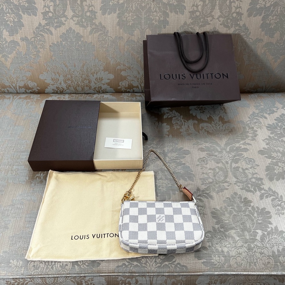 NWT Louis Vuitton Mini Pochette Damien Azur. #DU1079